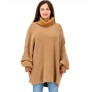 Offline By Aerie Oversize High Neck Long Sleeve Textured Brown Sweater. Size XXL